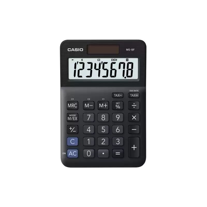 (MS-8F) CASIO CALCULADORA DE OFICINA SOBREMESA NEGRO 8 DÍGITOS MS-8F