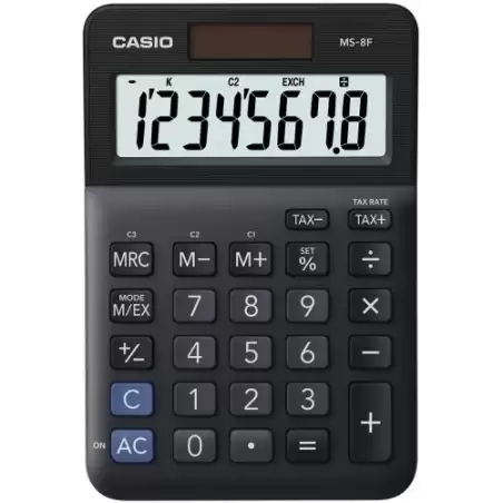 (MS-8F) CASIO CALCULADORA DE OFICINA SOBREMESA NEGRO 8 DÍGITOS MS-8F