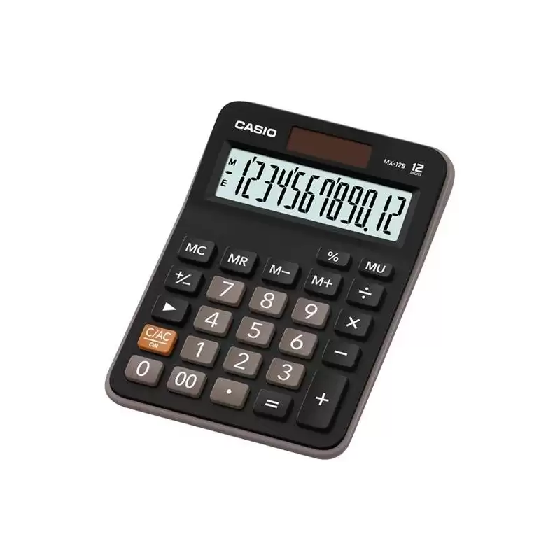 (MX-12B) CASIO CALCULADORA DE OFICINA SOBREMESA 12 DÍGITOS NEGRO MX-12B