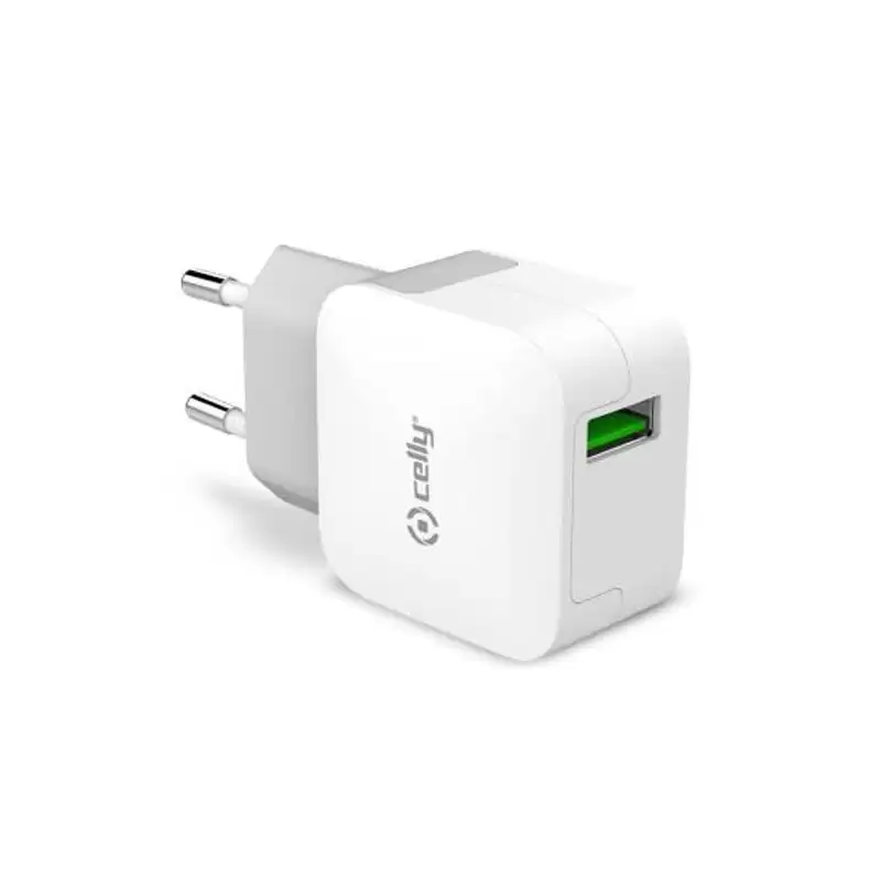 (TCUSBTURBO) CELLY CARGADOR PARED 1 USB 2.4A BLANCO