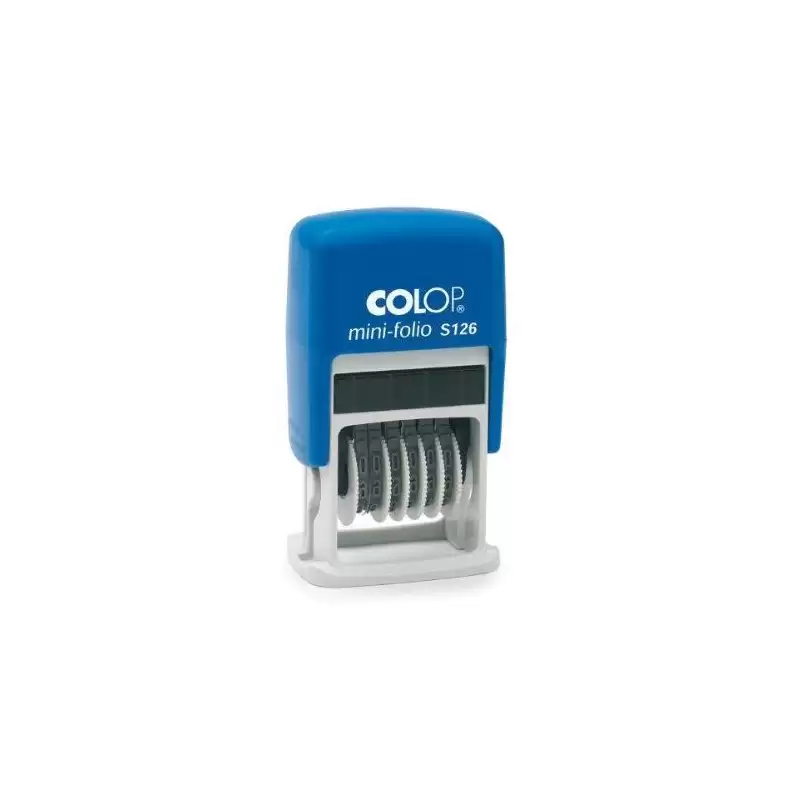 (104941) COLOP SELLO PRINTER S126 4MM NUMERADOR ESPAÑOL AZUL/NEGRO