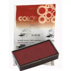 (107163) COLOP ALMOHADILLA E/20 ROJO BLISTER -2U-