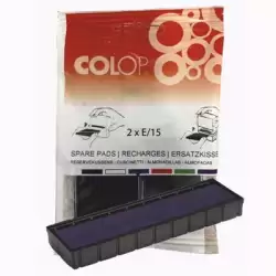 (107252) COLOP ALMOHADILLA E/15 AZUL BLISTER -2U-