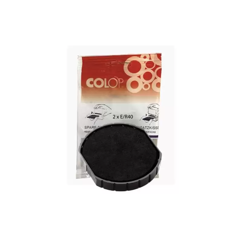 (107404) COLOP ALMOHADILLA E/R40 NEGRO BLISTER -2U-