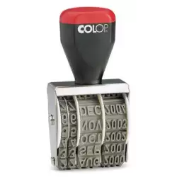 (108681) COLOP SELLO 05000 FECHADOR MANUAL 5MM ESPAÑOL ROJO
