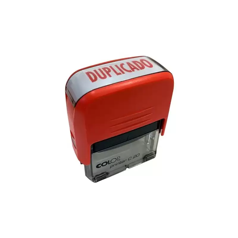 (141685) COLOP SELLO PRINTER C20 FORMULA " DUPLICADO " ALMOHADILLA E/20 14X38MM ROJO