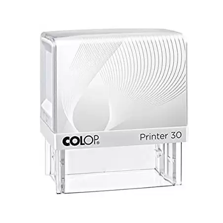 (144607) COLOP PRINTER 30 G7 18X47MM BLANCO/AZUL NO INCLUYE PLACA DE TEXTO PERSONALIZADA