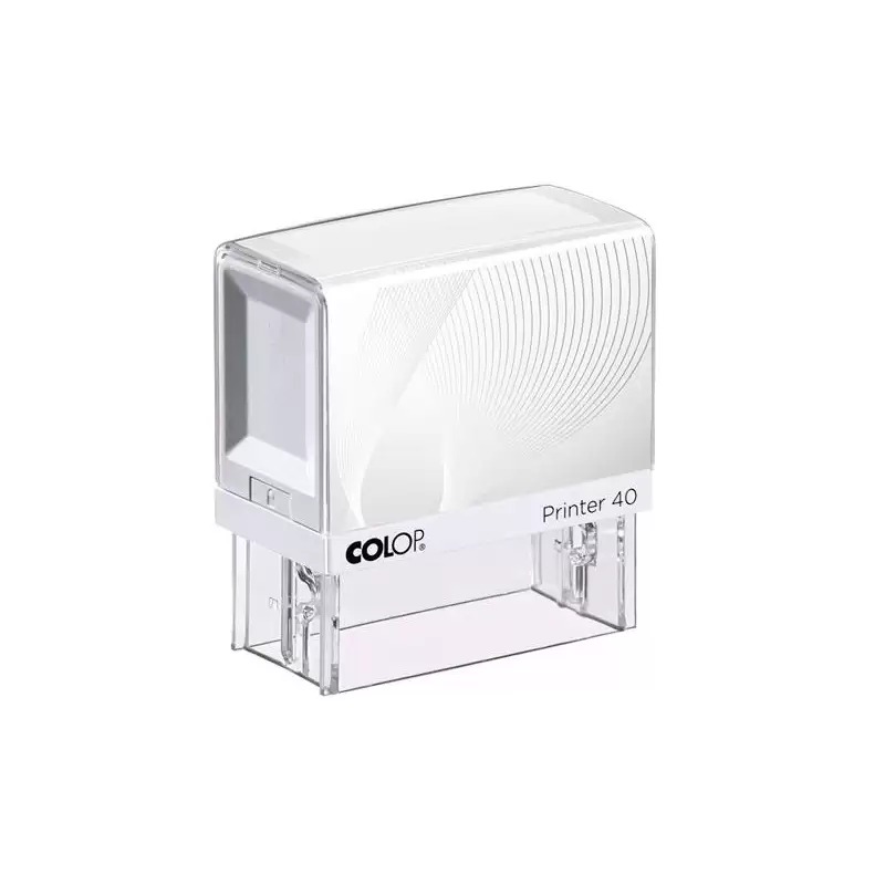 (144772) COLOP PRINTER 40 G7 23X59MM BLANCO/AZUL NO INCLUYE PLACA DE TEXTO PERSONALIZADA