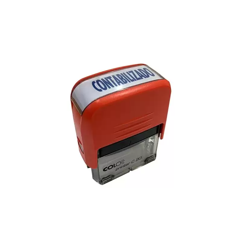 (151712) COLOP SELLO PRINTER C20 FORMULA " CONTABILIZADO " ALMOHADILLA E/20 14X38MM AZUL