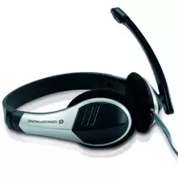 (CCHATSTAR2) CONCEPTRONIC AURICULARES BIAURAL ESTEREO MICRÓFONO FLEXIBLE C/ JACK 3.5 MM PLATA