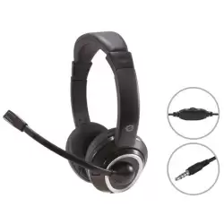 (POLONA02B) CONCEPTRONIC AURICULARES JACK 3.5 MM MICROFONO FLEXIBLE CONTROL VOLUMEN NEGRO