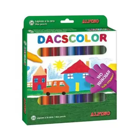 (DC050295) DACS DACSCOLOR CERAS 80MM SEMIBLANDAS NO MANCHAN SURTIDOS -ESTUCHE DE 24U-