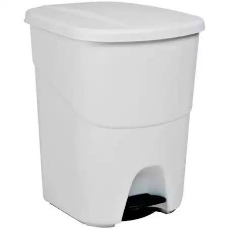 (24180BL) DENOX CUBO CON PEDAL ECOLÓGICO PEDALBIN 40L BLANCO