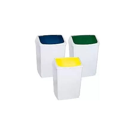 (24260AZ) DENOX PAPELERA TAPA BASCULANTE 55L AZUL