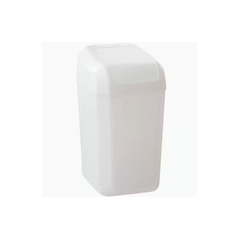 (24640BL) DENOX PAPELERA TAPA BASCULANTE TROYA 15L BLANCO