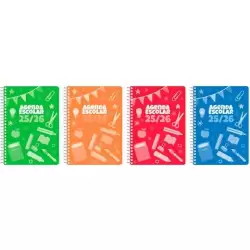 (23002731) DIDEX AGENDA ESCOLAR A6 1DP TAPA PP C/SURTIDOS 2025-2026