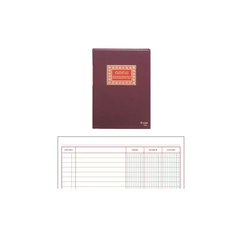 (09908) DOHE LIBRO DE CUENTAS CORRIENTES FOLIO NATURAL 100 HOJAS