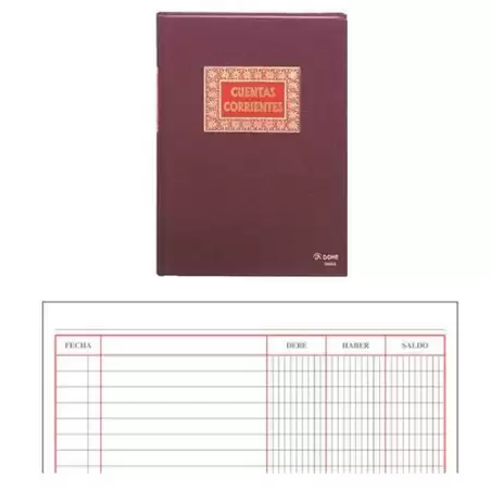 (09908) DOHE LIBRO DE CUENTAS CORRIENTES FOLIO NATURAL 100 HOJAS