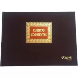 (09927) DOHE CONTABILIDAD LIBRO DE CUENTAS CORRIENTES 1/4 APAISADO 100 HOJAS