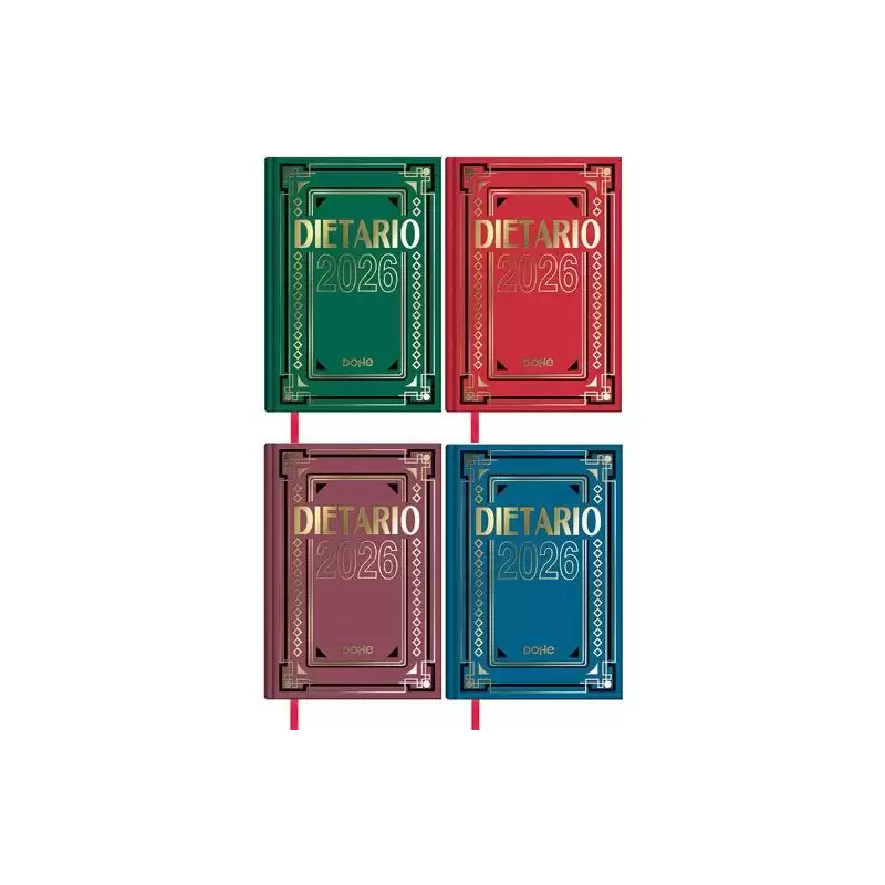 (11152-2026) DOHE DIETARIO CUARTO 15X21CM DP CARTÓN GELTEX C/SURTIDOS 2026