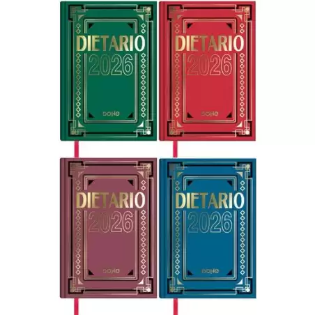 (11152-2026) DOHE DIETARIO CUARTO 15X21CM DP CARTÓN GELTEX C/SURTIDOS 2026