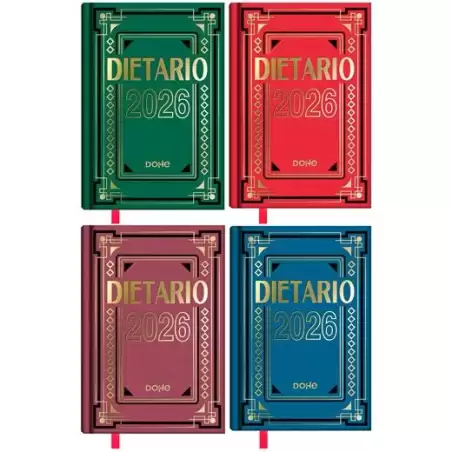 (11154-2026) DOHE DIETARIO OCTAVO 11.5X16.5CM DP CARTÓN GELTEX C/SURTIDOS 2026