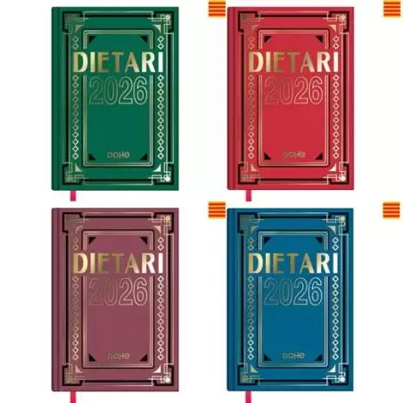 (11157-2026) DOHE DIETARIO CUARTO 15X21CM DP CARTÓN GELTEX C/SURTIDOS 2026 CATALÁN