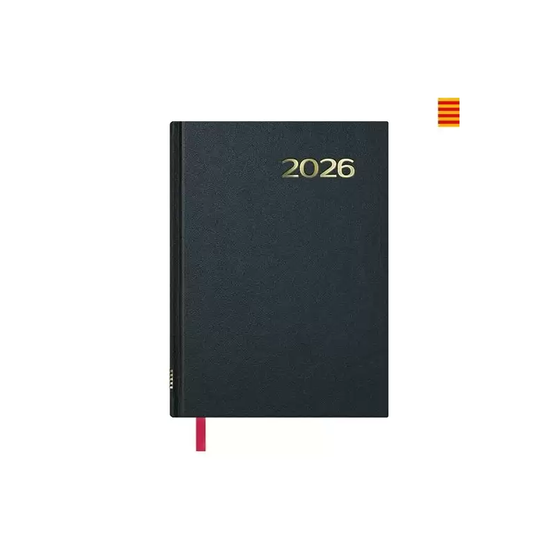 (11408-2026) DOHE AGENDA ANUAL SÍNTEX 14X20CM DP NEGRO 2026 CATALÁN