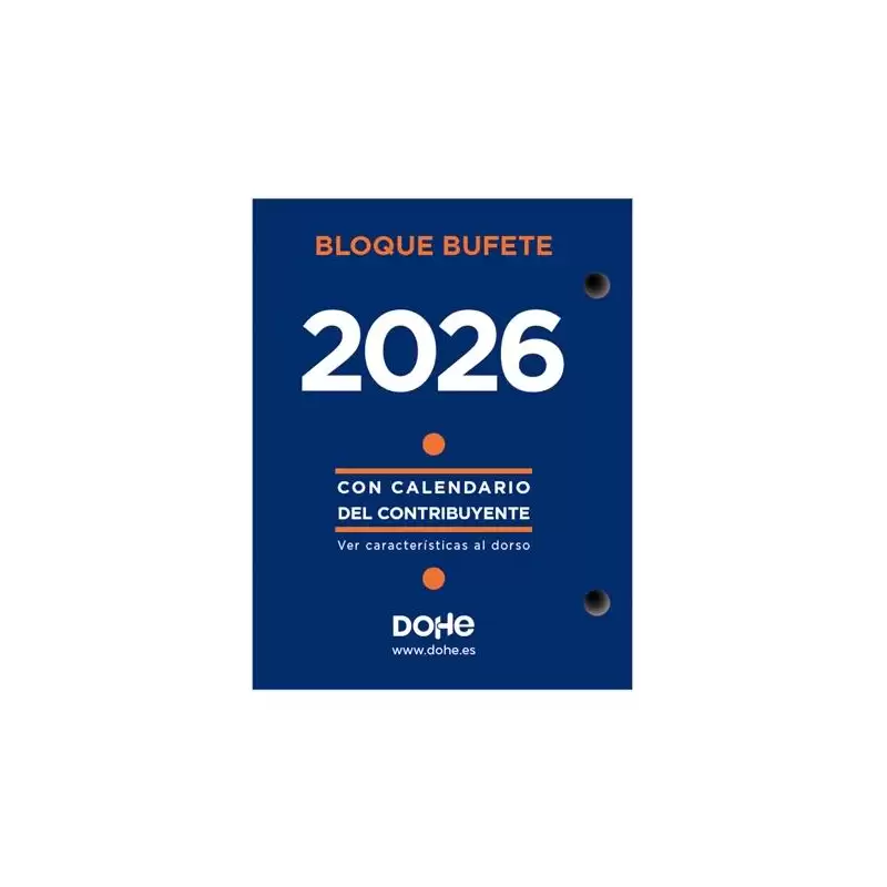 (11601-2026) DOHE BLOQUE BUFETE ANUAL 8.5X11CM CASTELLANO 2026