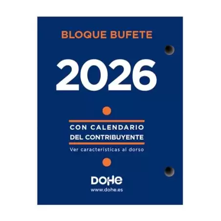 (11601-2026) DOHE BLOQUE BUFETE ANUAL 8.5X11CM CASTELLANO 2026