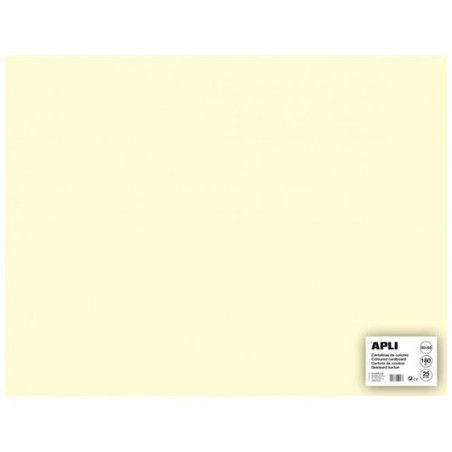 (14255) APLI CARTULINA 50X65CM 170GR PACK DE 25H MARFIL