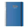 (11630-2026) DOHE AGENDA ANUAL SYNCRO ESPIRAL 15X21CM SV CIERRE C/GOMA PP AZUL 2026