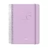 (12574-2026) DOHE AGENDA ANUAL GLOSS ESPIRAL 12.5X18CM DP CIERRE C/GOMA MORADO 2026