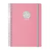 (12688-2026) DOHE AGENDA ANUAL MEMPHIS ESPIRAL 15X21CM DP CIERRE C/GOMA PP ROSA 2026