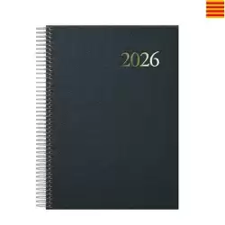 (12735-2026) DOHE AGENDA ANUAL SEGOVIA ESPIRAL 14X20CM DP NEGRO 2026 CATALÁN