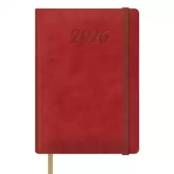(12879-2026) DOHE AGENDA ANUAL SAMBA 15X21CM DP CIERRE C/GOMA ROJO 2026