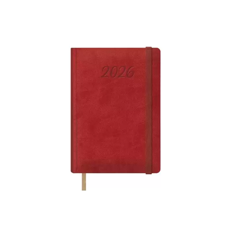 (12879-2026) DOHE AGENDA ANUAL SAMBA 15X21CM DP CIERRE C/GOMA ROJO 2026