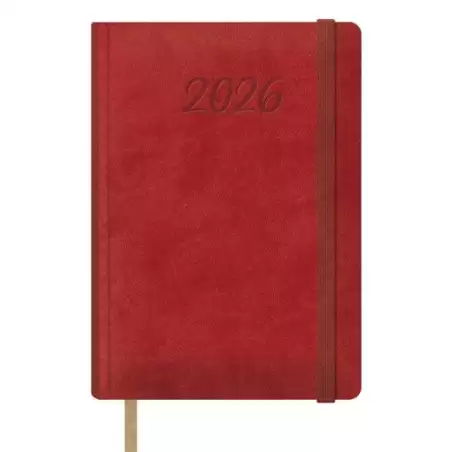 (12879-2026) DOHE AGENDA ANUAL SAMBA 15X21CM DP CIERRE C/GOMA ROJO 2026