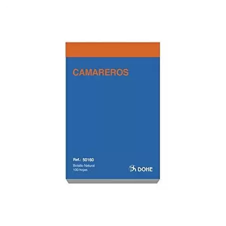 (50160) DOHE TALONARIO CAMAREROS BOLSILLO NATURAL SENCILLO -10U-