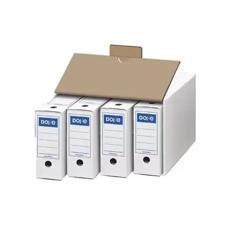 (09051) DOHE CONTENEDOR DE ARCHIVO DEFINITIVO 424X360X262MM CARTÓN BLANCO PACK 10 UD
