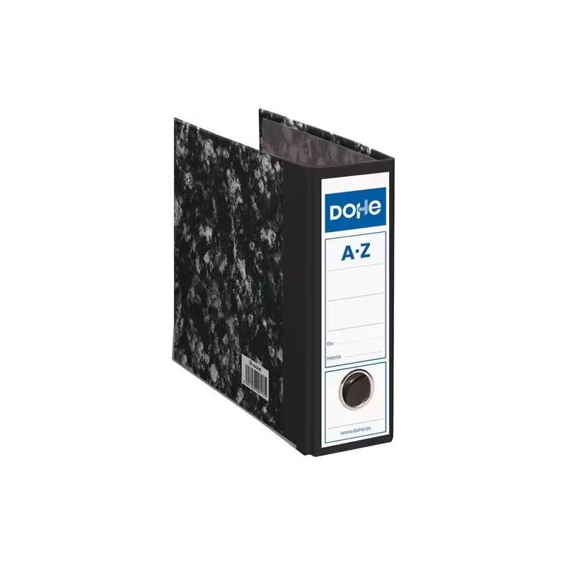 (09118) DOHE ARCHIVADOR PALANCA ARCHINOVO CUARTO NATURAL LOMO ANCHO CARTÓN FORRADO NEGRO JASPEADO