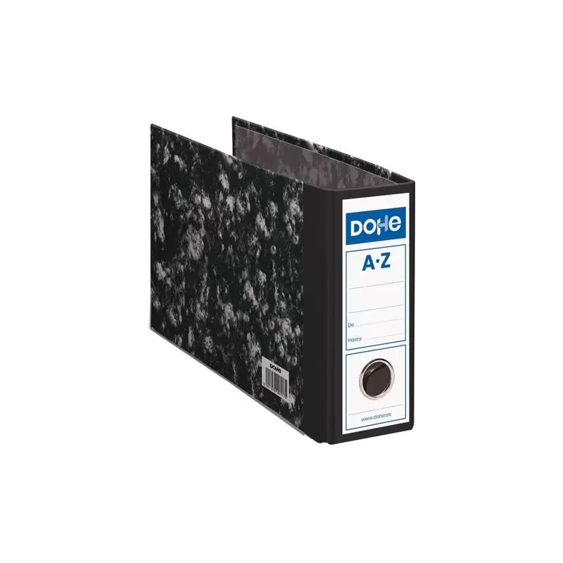 (09119) DOHE ARCHIVADOR PALANCA ARCHINOVO CUARTO APAISADO LOMO ANCHO CARTÓN FORRADO NEGRO JASPEADO