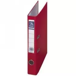 (09412) DOHE ARCHIVADOR PALANCA ARCHICOLOR FOLIO LOMO ESTRECHO RADO CARTÓN FORRADO PP ROJO