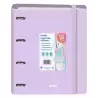 (51998) DOHE CARPETA ANILLAS MIXTAS 4X35MM RECAMBIO A4 100H 5X5MM 90GR 4 SEPARADORES POLYFOAM MORADO PASTEL