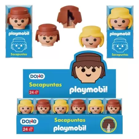 (79725) DOHE SACAPUNTAS PLAYMOBIL SURTIDO EXPOSITOR 24 UD
