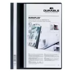 (257901) DURABLE CARPETA DE PRESENTACIÓN DURAPLÚS FÁSTENER A4 PLÁSTICO NEGRO -25U-