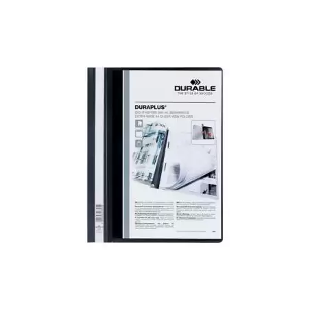 (257901) DURABLE CARPETA DE PRESENTACIÓN DURAPLÚS FÁSTENER A4 PLÁSTICO NEGRO -25U-