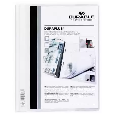 (257902) DURABLE CARPETA DE PRESENTACIÓN DOSSIER FÁSTENER DURAPLUS A4 BLANCO -25 UD-