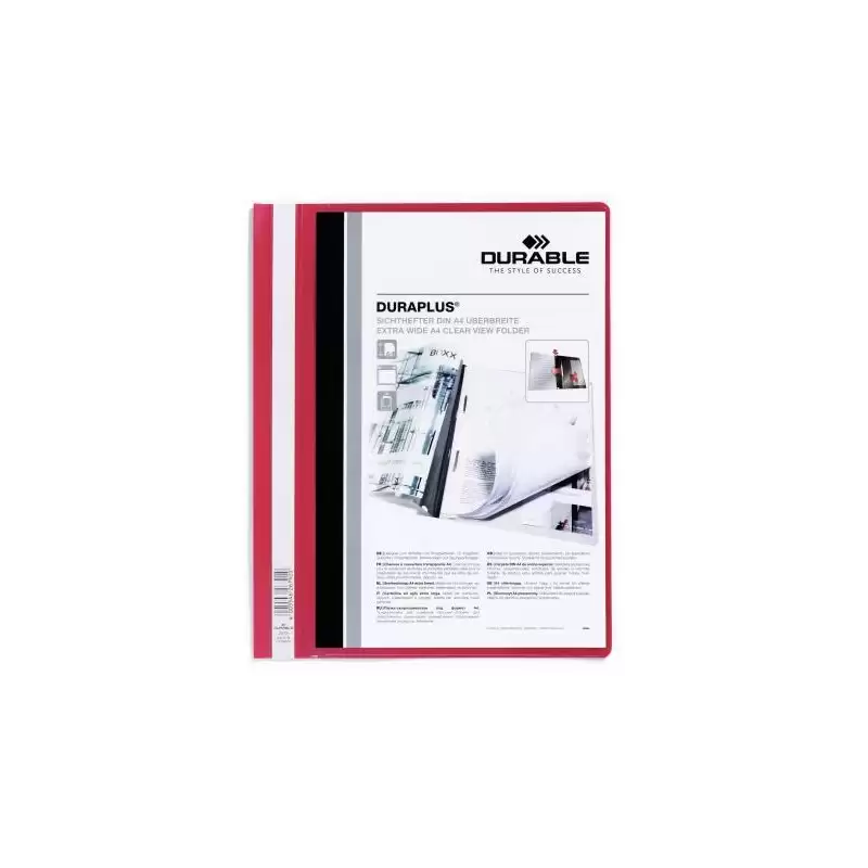 (257903) DURABLE CARPETA DE PRESENTACIÓN DOSSIER FÁSTENER DURAPLUS A4 ROJO -25 UD-