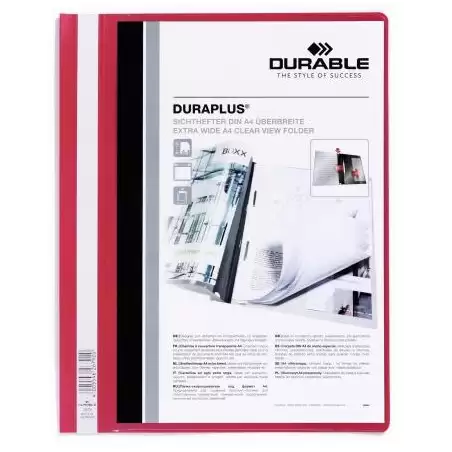 (257903) DURABLE CARPETA DE PRESENTACIÓN DOSSIER FÁSTENER DURAPLUS A4 ROJO -25 UD-